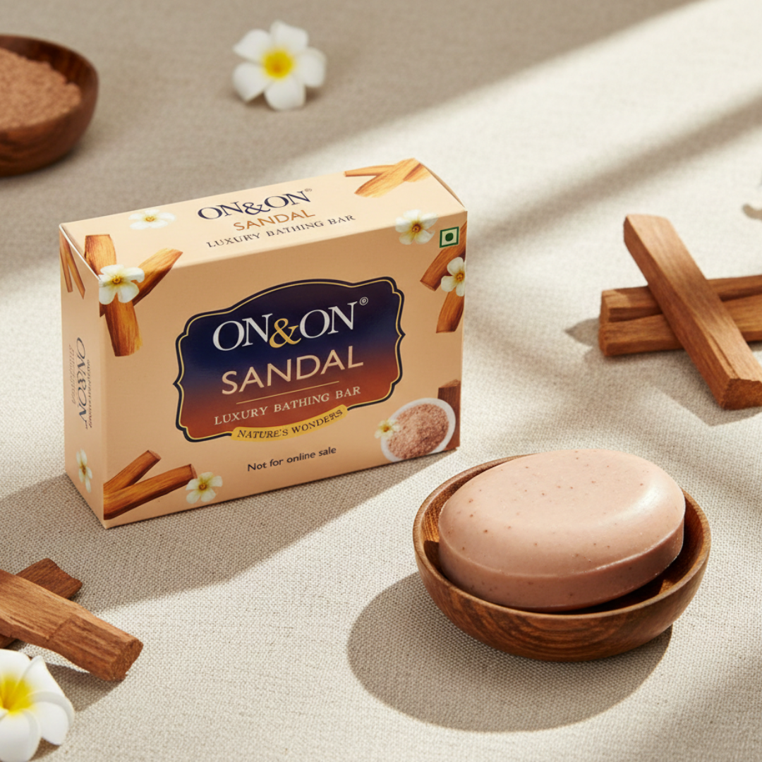 ON&ON Sandal Luxury Bathing Bar Pure Sandalwood Essence for Radiant Skin
