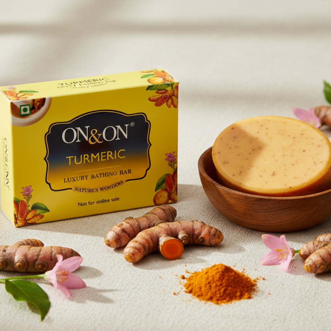 ON&ON Turmeric Luxury Bathing Bar – Golden Glow with Traditional Healing